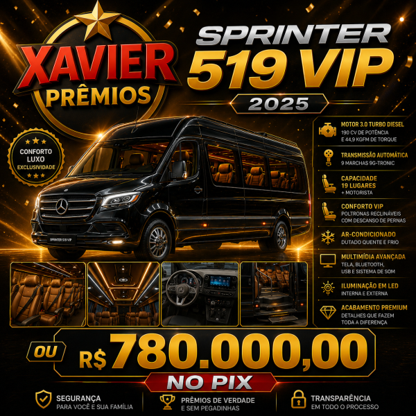 🚙 SPRINTER 519 VIP 2025 ou R$780.000,000 no PIX 💸